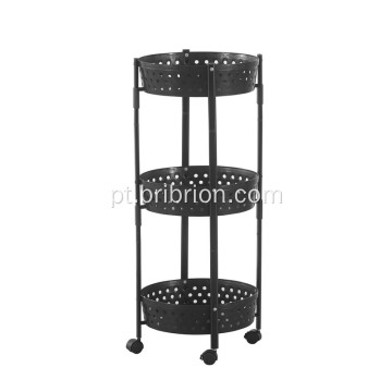 Rack de armazenamento dobrável de 3 segundos de 3 camadas